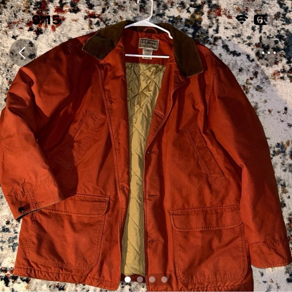 L.L. Bean Men's Rust Orange Field Jacket